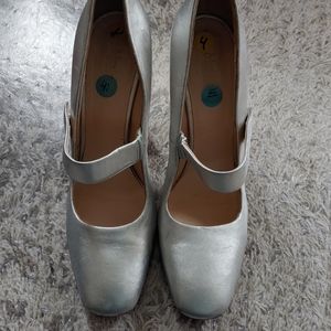 MaxMara silver mary jane pumps